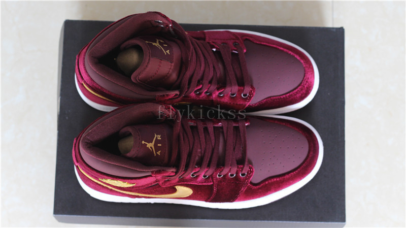 Authentic Air Jordan 1 Velvet Night Maroon